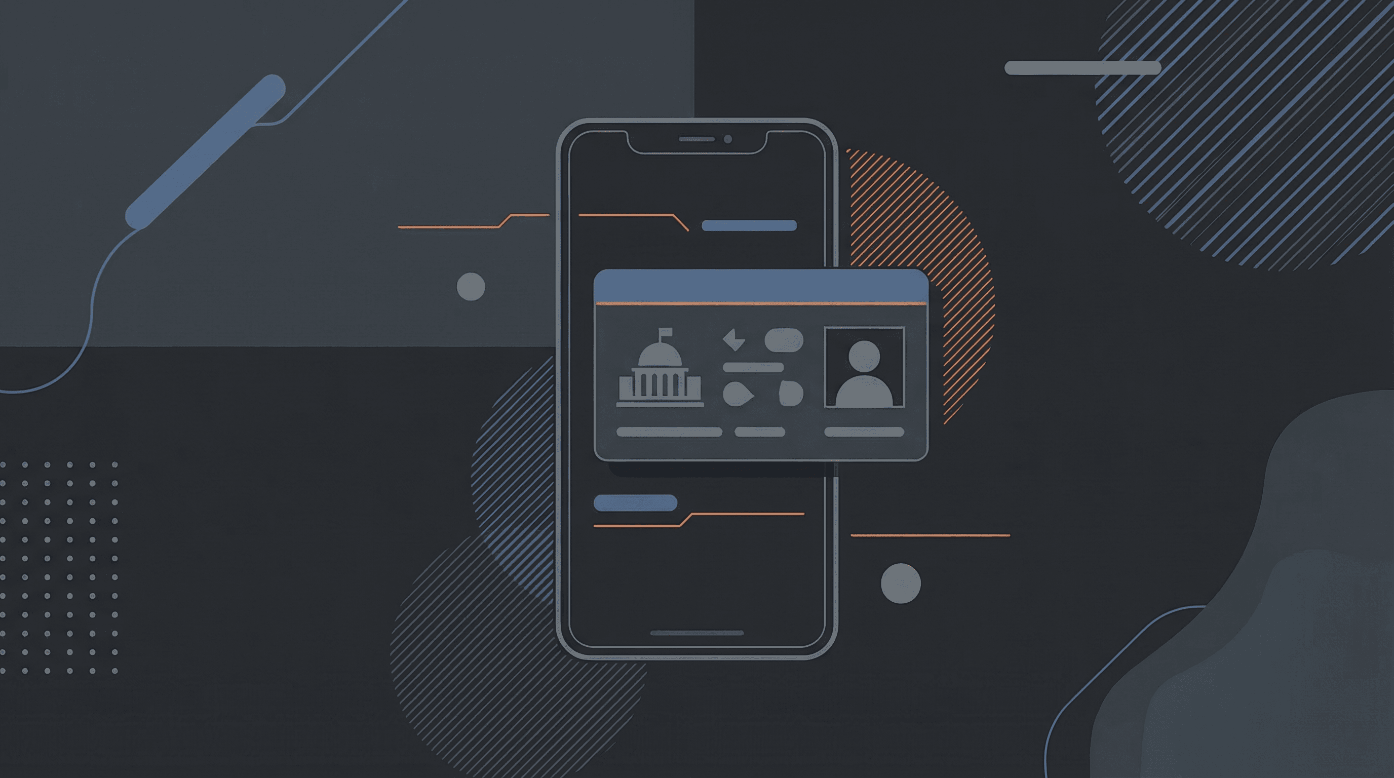 Digitaler Personalausweis auf einem Smartphone-Display